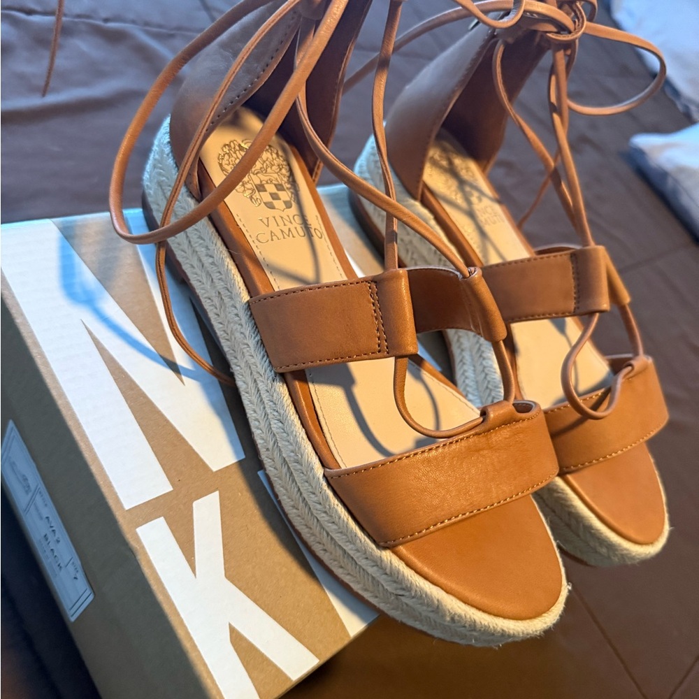 Vince Camuto Brown Espadrille Sandals - Picture 3 of 6